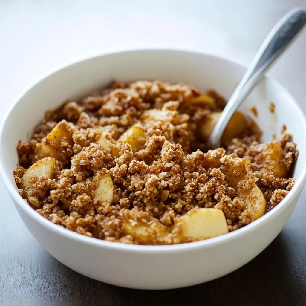Gesunder Frühstücks-Apfel-Crumble