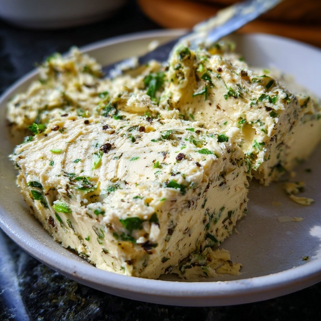 Kräuterbutter Mit Pfeffer Und Meersalz