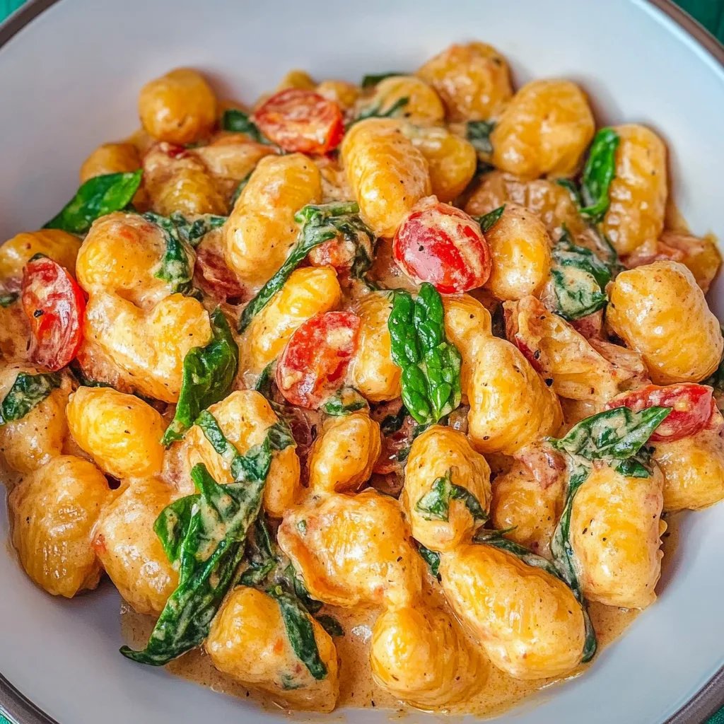 Gnocchi-Pfanne mit Tomate & Spinat
