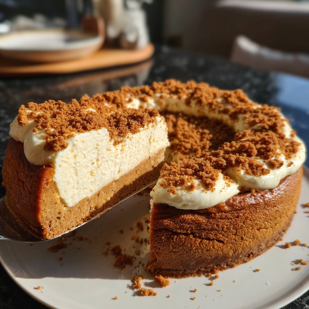 Käsekuchen mit Keksboden