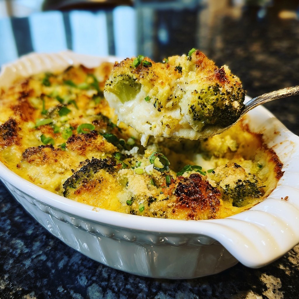 Brokkoli Auflauf Mit Frühlingszwiebeln