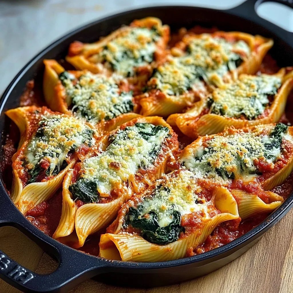 Einfache Spinat und Ricotta Gefüllte Schalen