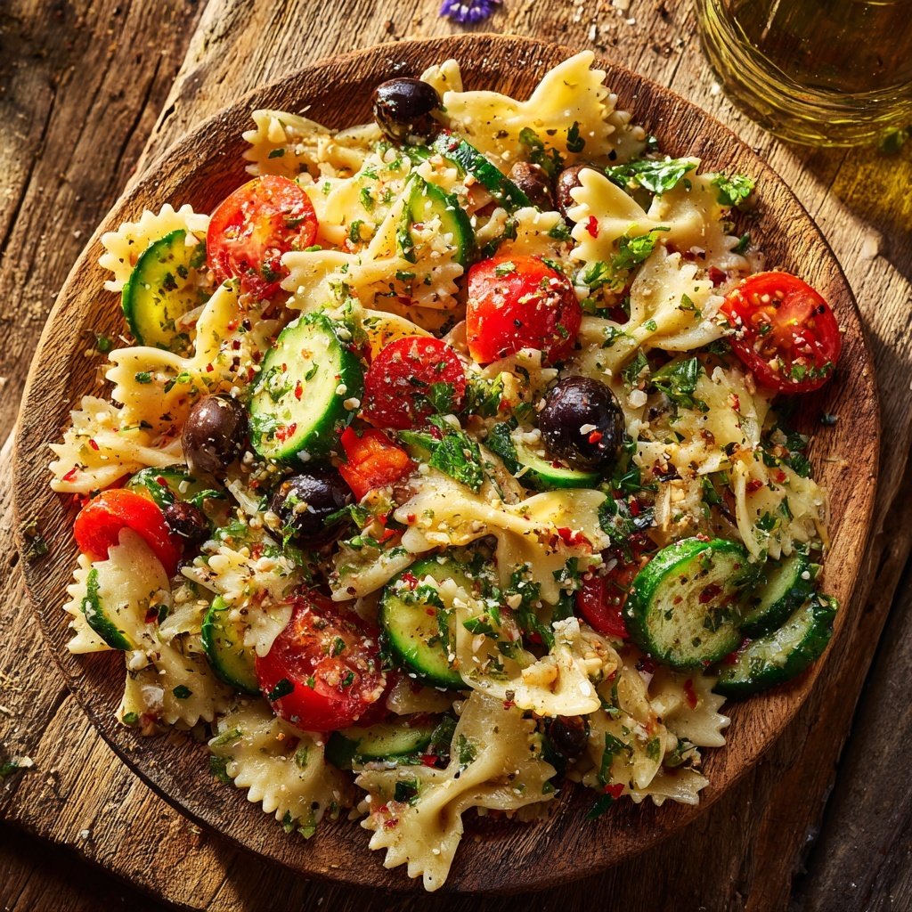 Mediterraner Nudelsalat Leicht