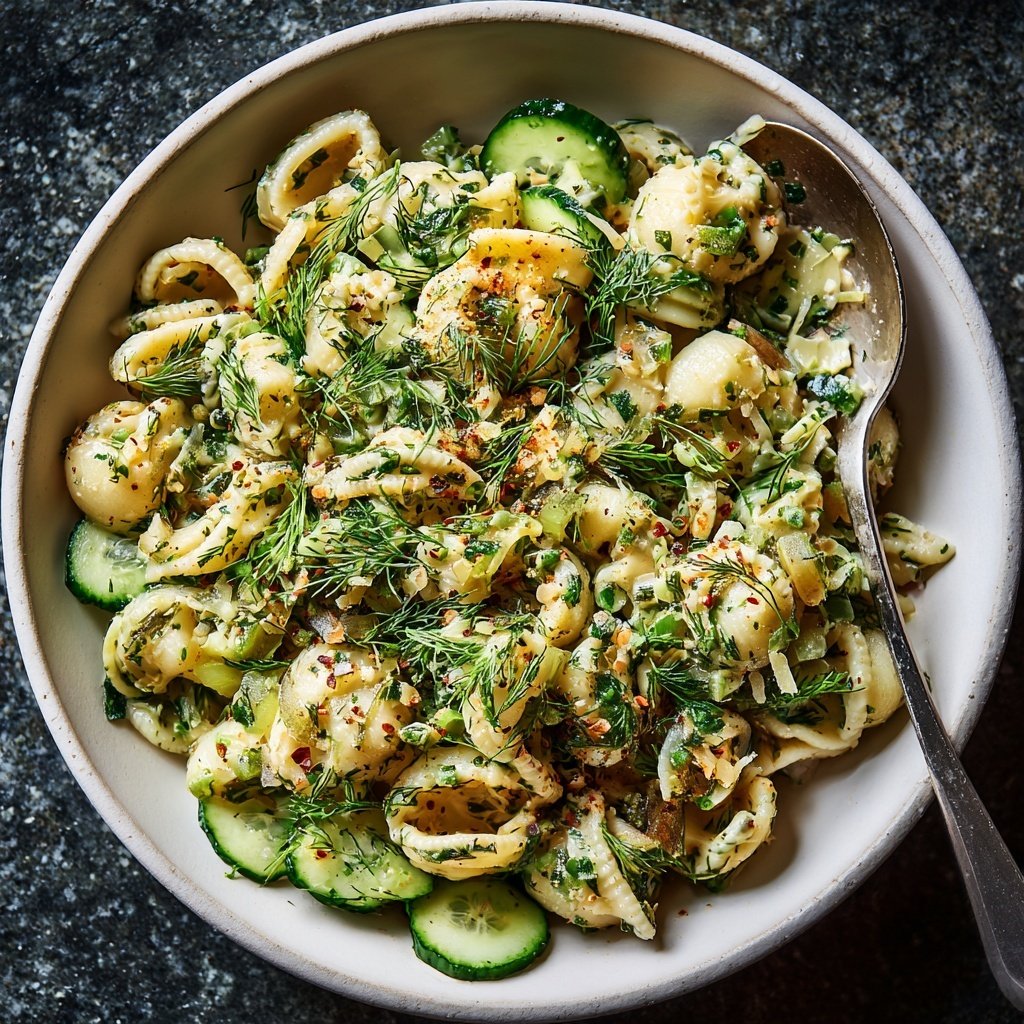 Nudelsalat Mit Gurke Und Dill