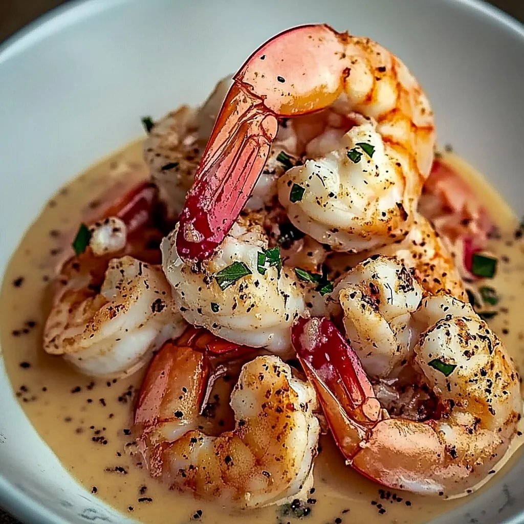 Cremige Knoblauchgarnelen