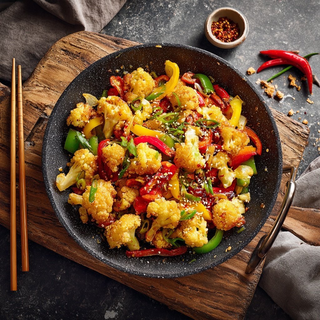 Blumenkohl Pfanne Asiatisch