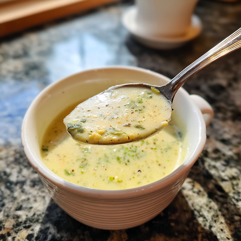 Blumenkohlsuppe mit Lauch und Knoblauch