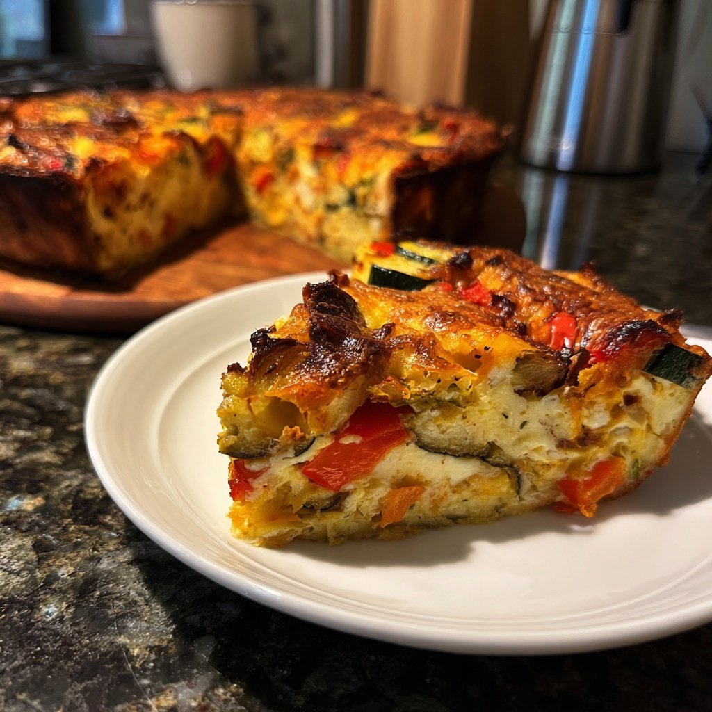 Abendessen mit Gemüseauflauf
