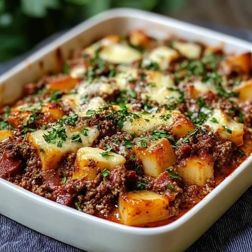 Süßkartoffel-Hackfleisch-Auflauf mit Feta