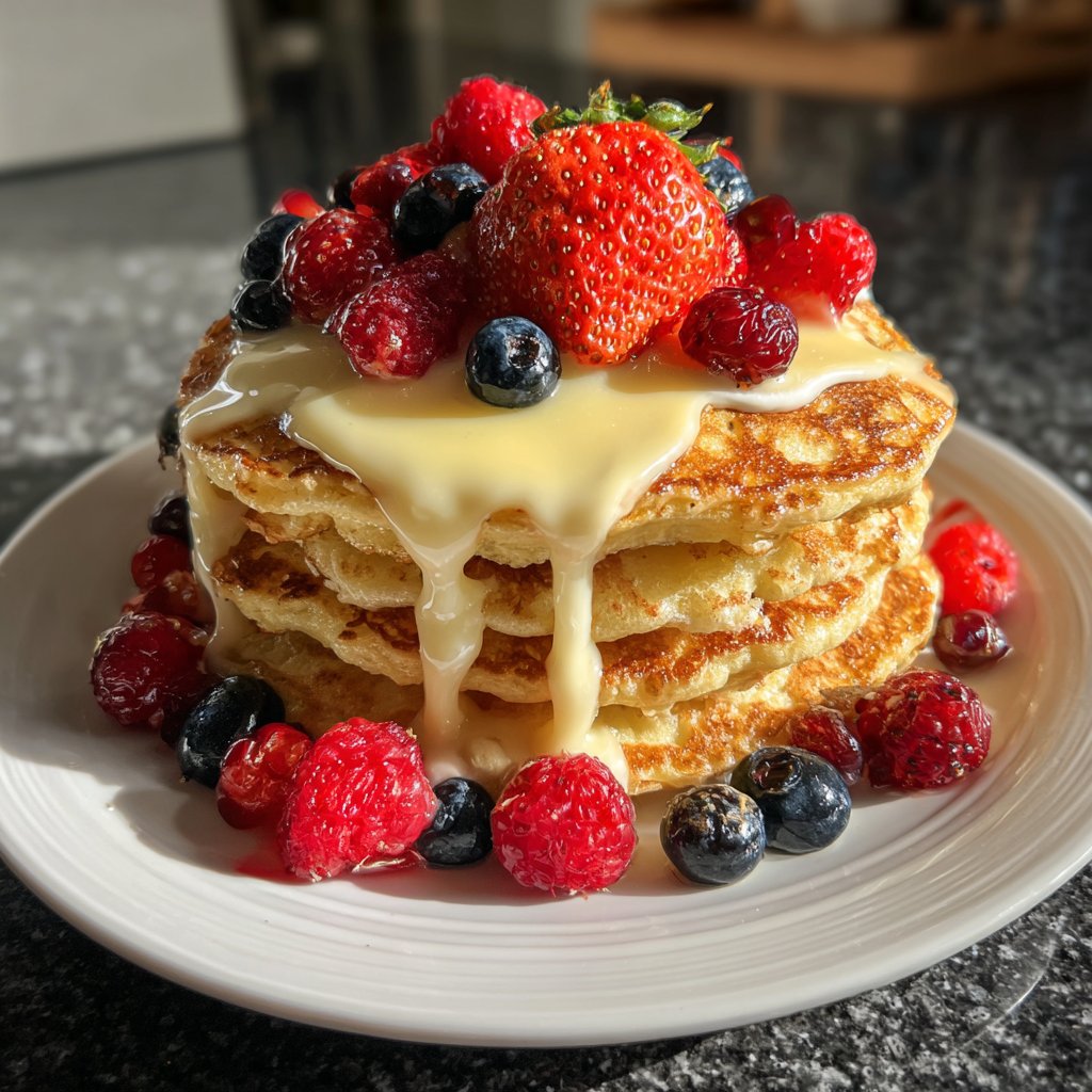 Pfannkuchen mit Zitronenquark