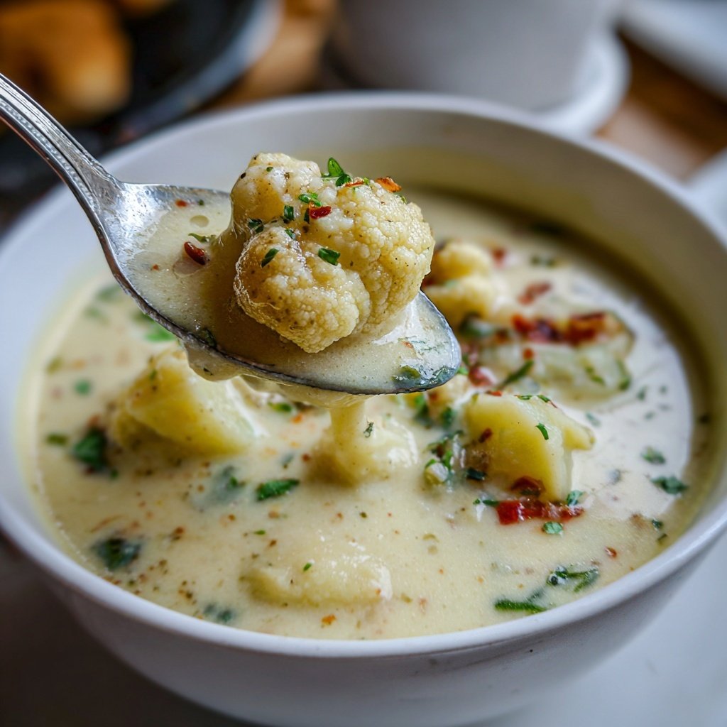 Blumenkohlsuppe mit Kartoffeln