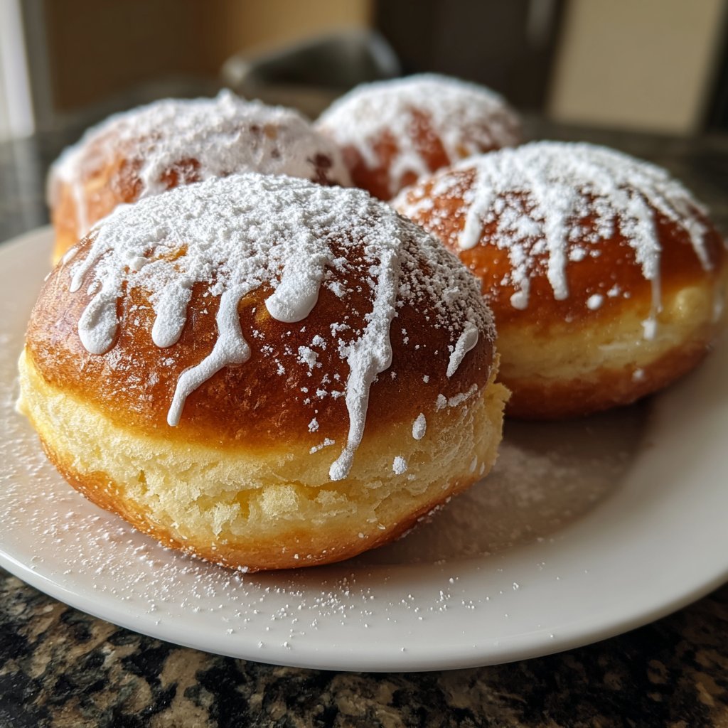 Quarkbällchen aus dem Backofen goldbraun